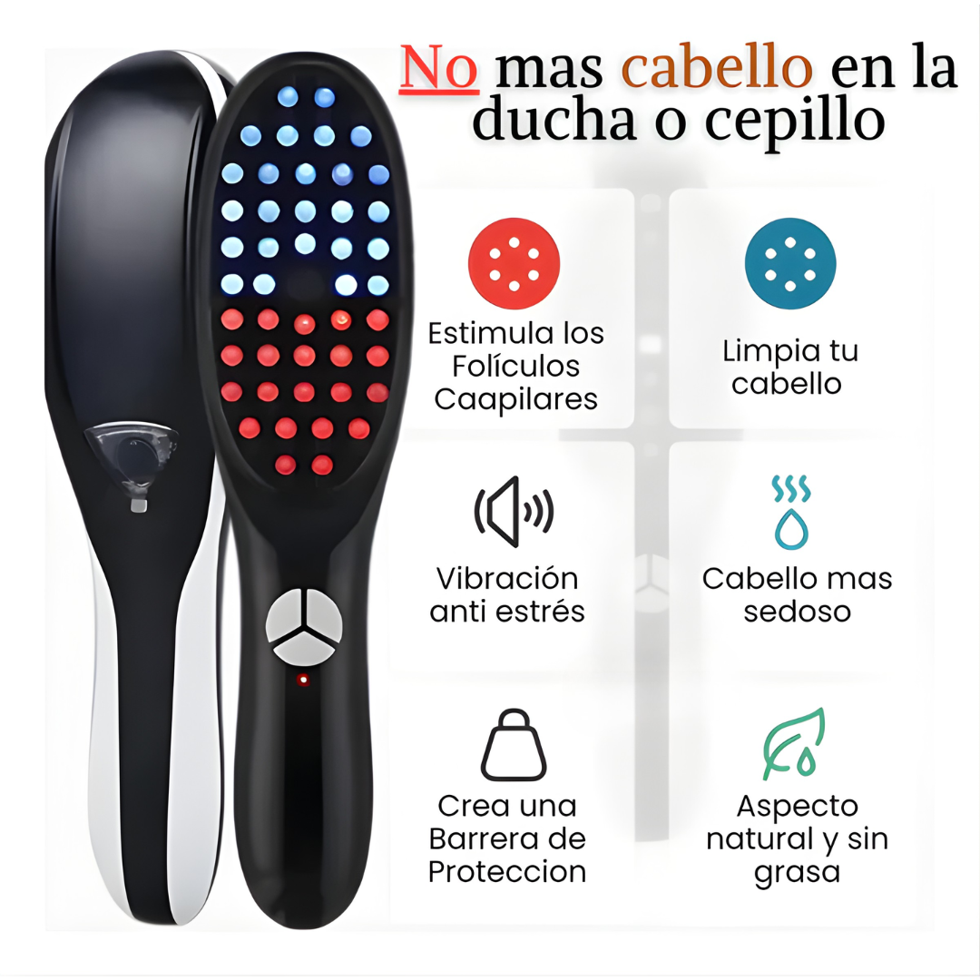 CEPILLO LÁSER ANTICAÍDA – Estimula, nutre y repara tu cabello con tecnología de luz y vapor