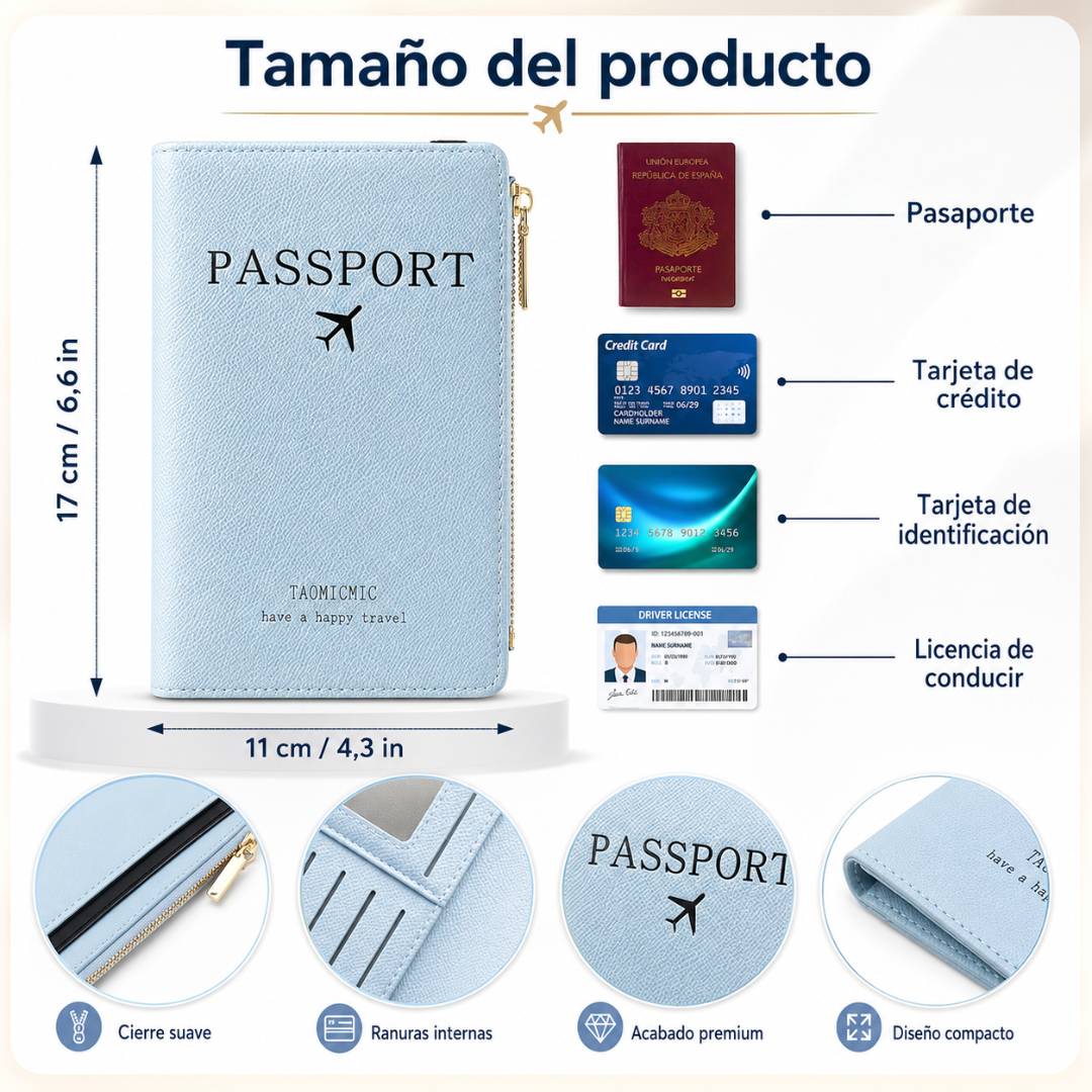 PORTA PASAPORTE – Documentos, tarjetas y seguridad en un solo lugar