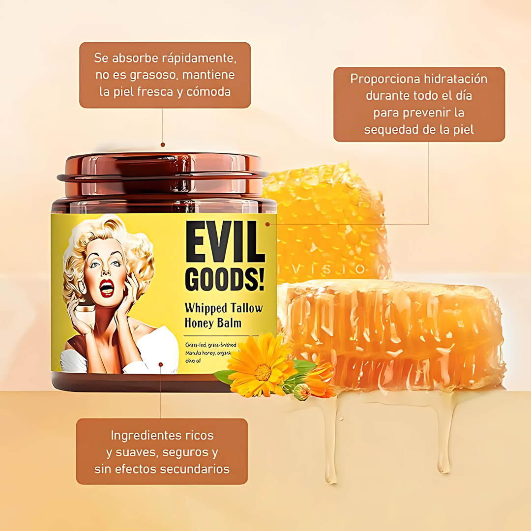 EVIL GOODS CEBO DE RES WHIPPED TALLOW HONEY BALM – Hidratación natural para tu piel
