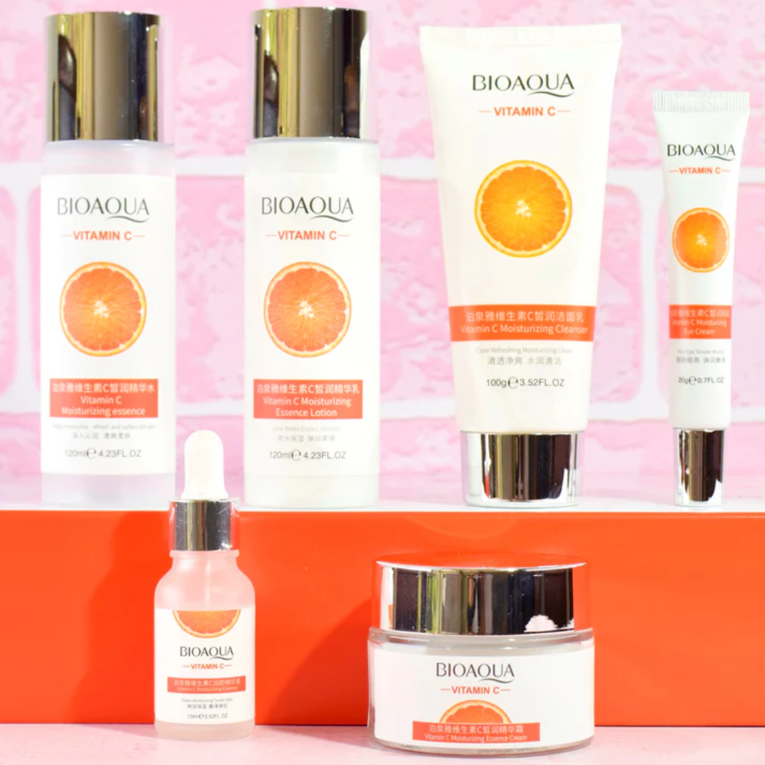 KIT DE VITAMINA C BIOAQUA - Rutina completa iluminadora y antimanchas