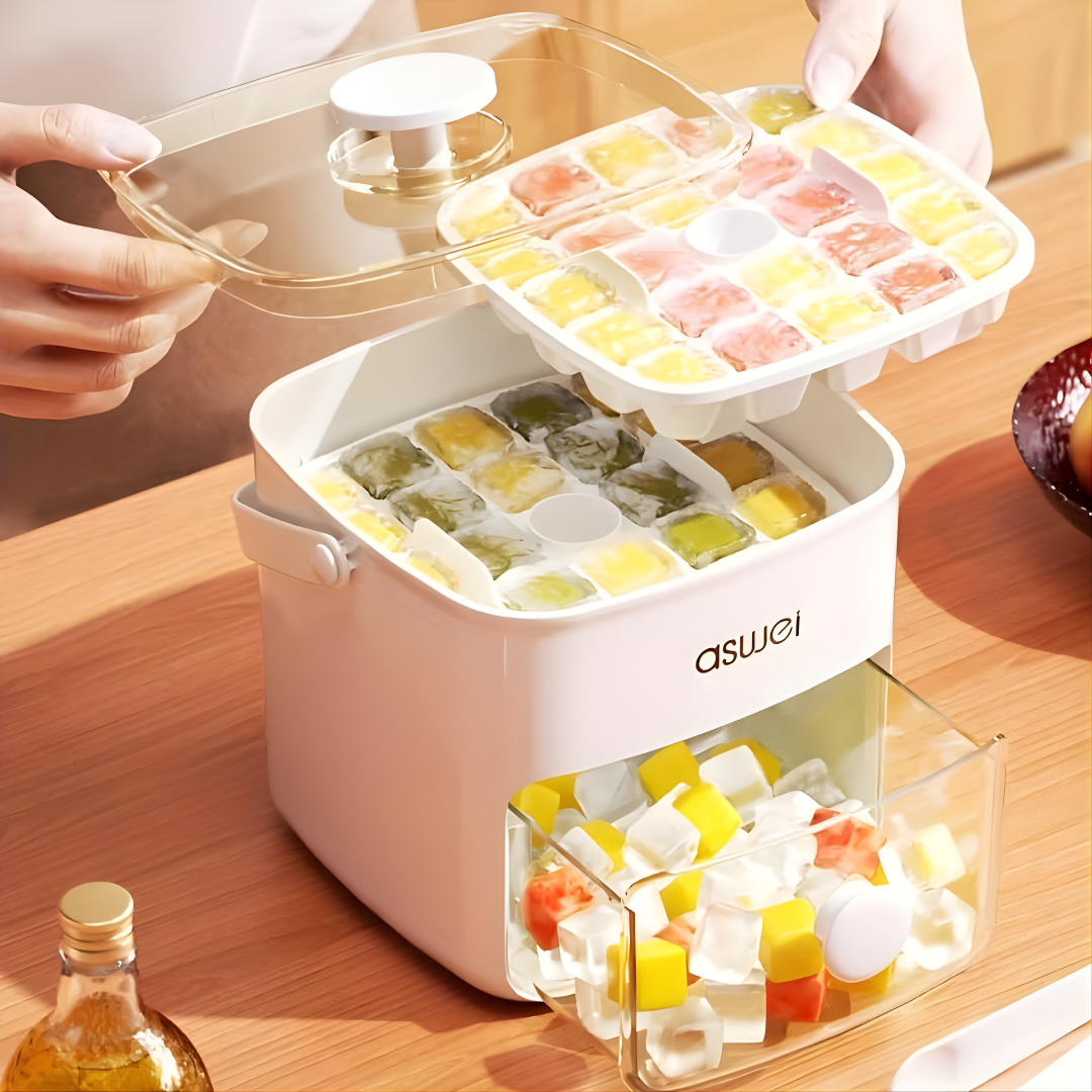 CAJA PARA HACER CUBITOS DE HIELO – Cubos perfectos, extracción fácil y orden en tu congelador