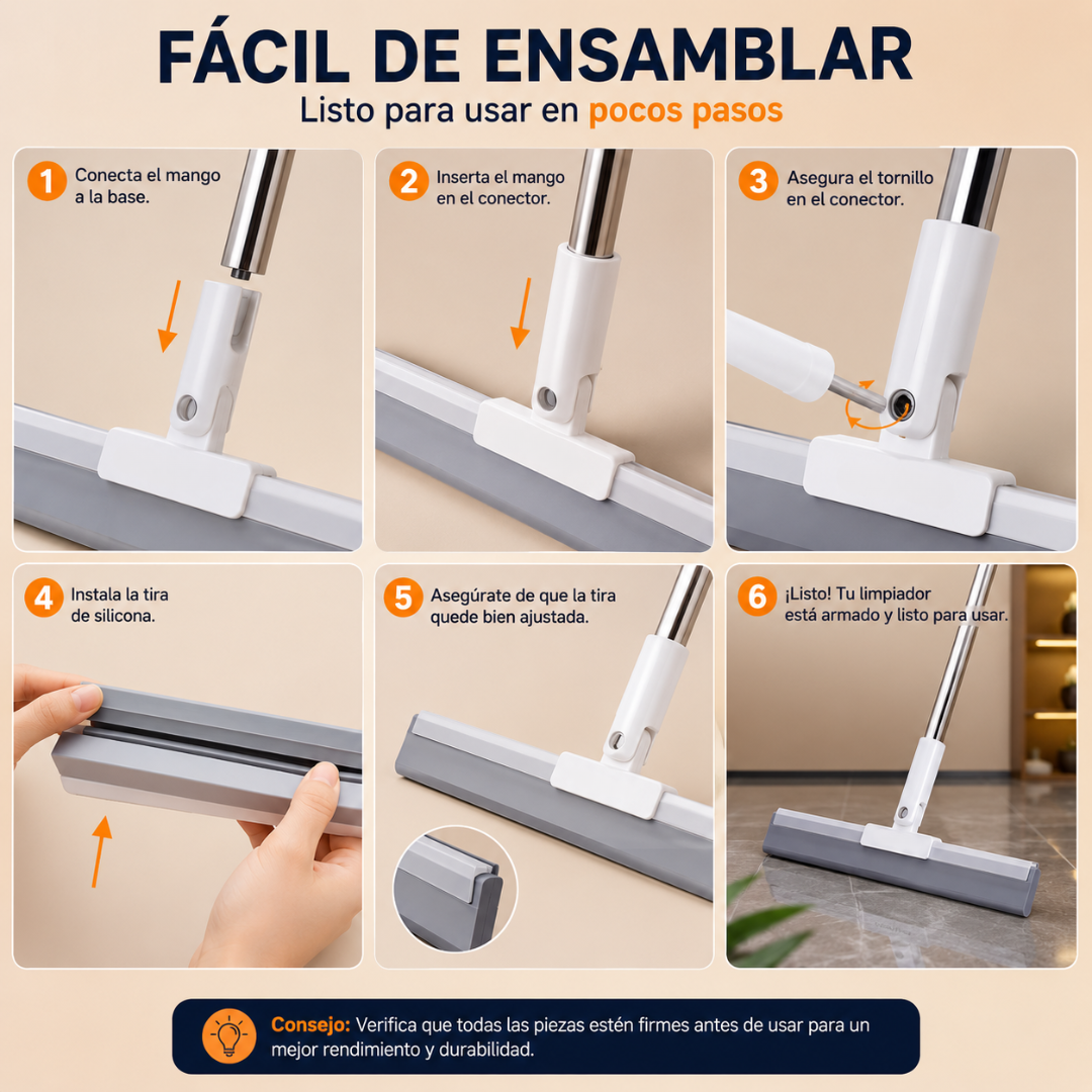 ESCURRIDOR DE AGUA PARA PISOS Y VIDRIOS – Limpieza multifuncional sin esfuerzo