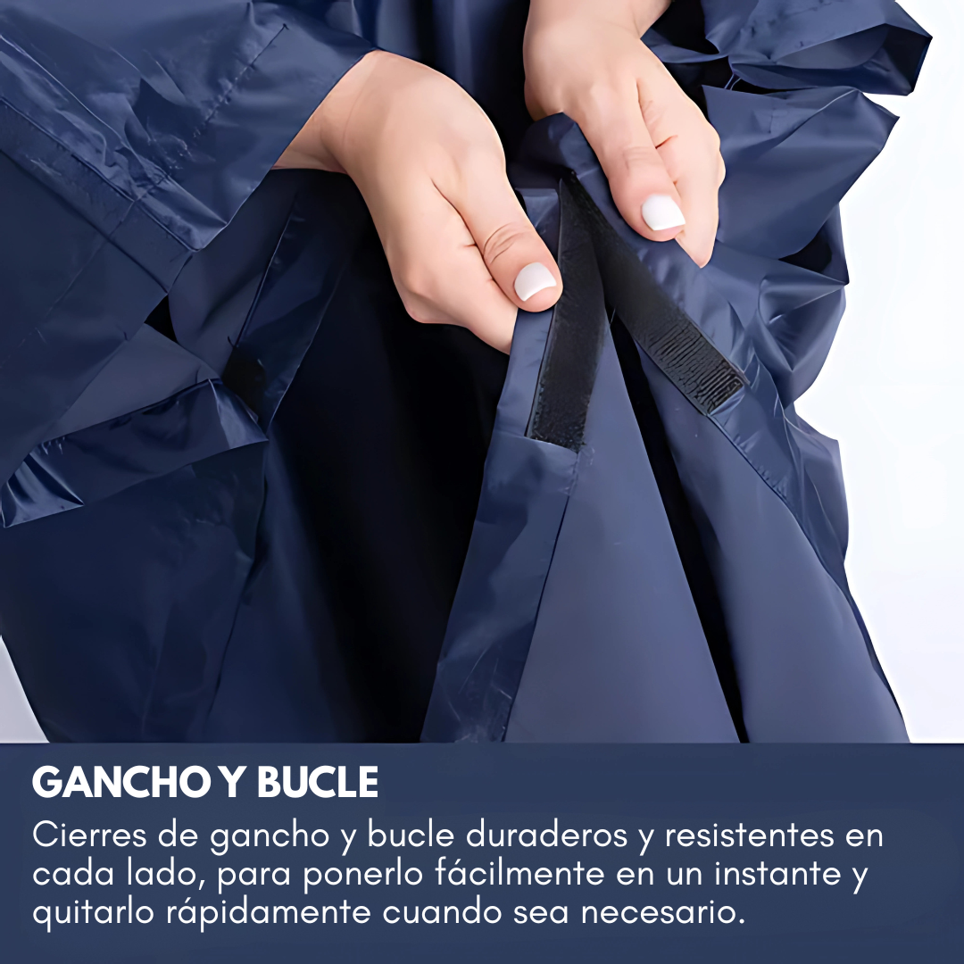 PONCHO IMPERMEABLE REFLECTANTE – Protección total bajo la lluvia, con máxima visibilidad