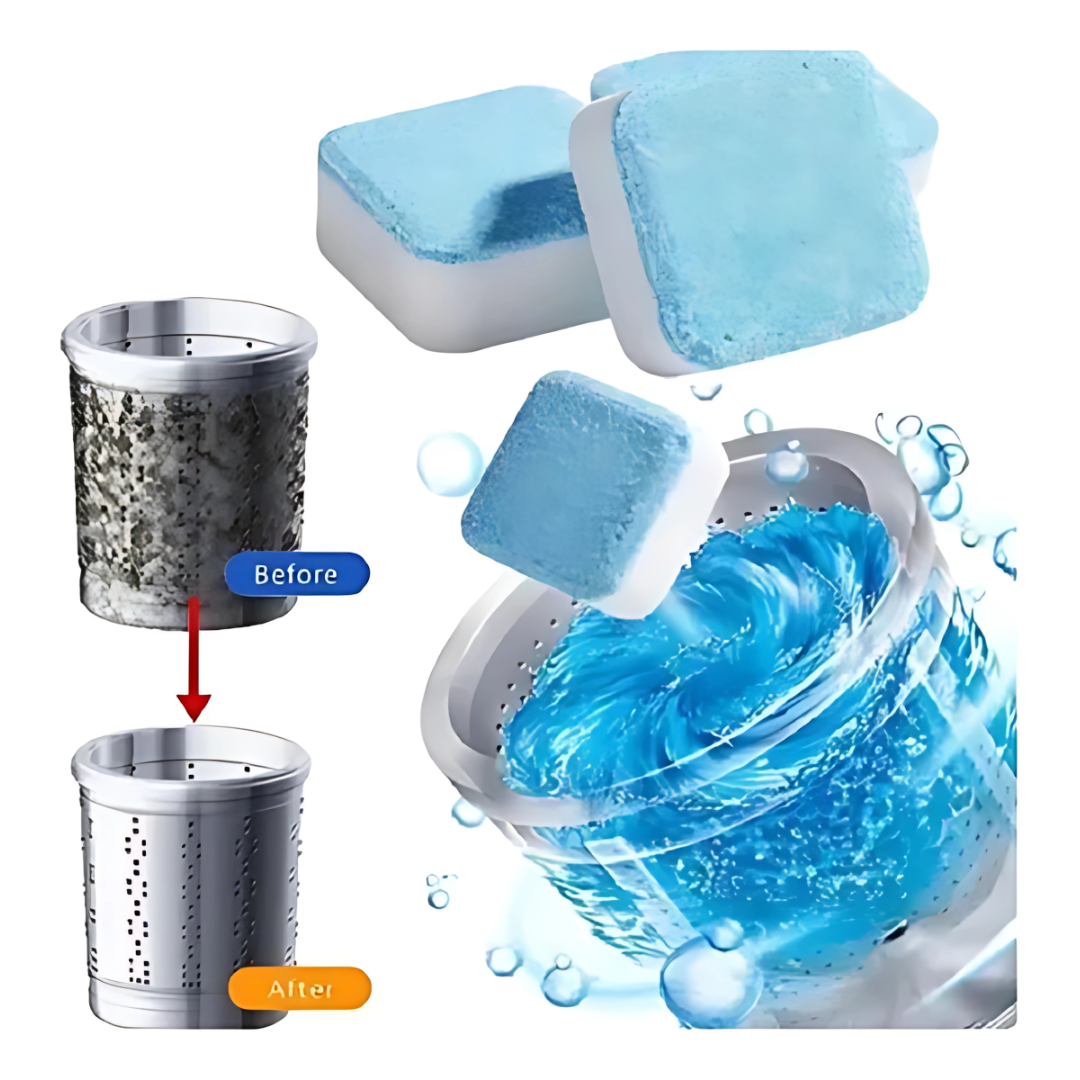 TABLETAS PARA LAVADORA (PACK*2) – Limpieza profunda para tu lavadora desde el primer uso