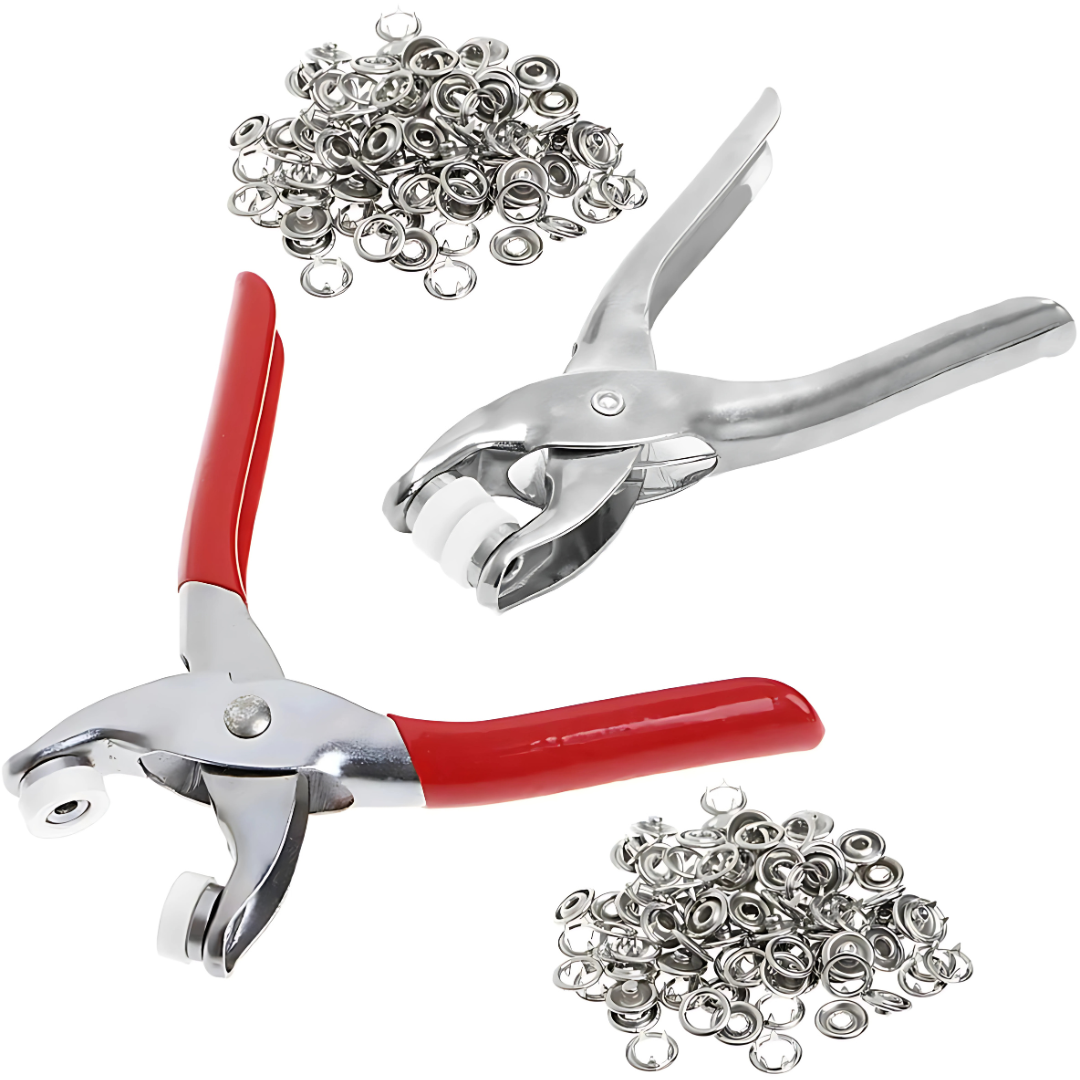 JUEGO DE BOTONES CON ALICATES – Todo lo que necesitas para tus proyectos de costura y reparación en un solo kit