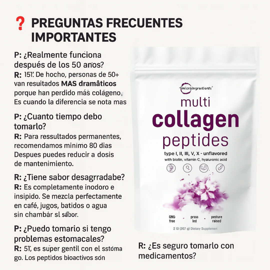 COLLAGEN PEPTIDES – Rejuvenece tu piel, fortalece tus articulaciones y revitaliza tu cuerpo desde adentro