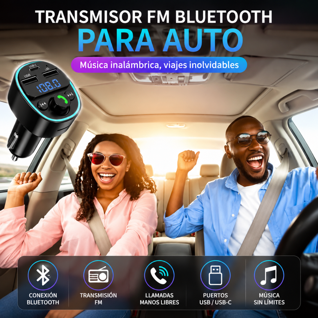 TRANSMISOR MODELO DF04 DAVIN NEGRO – Música, llamadas y carga inteligente en tu carro
