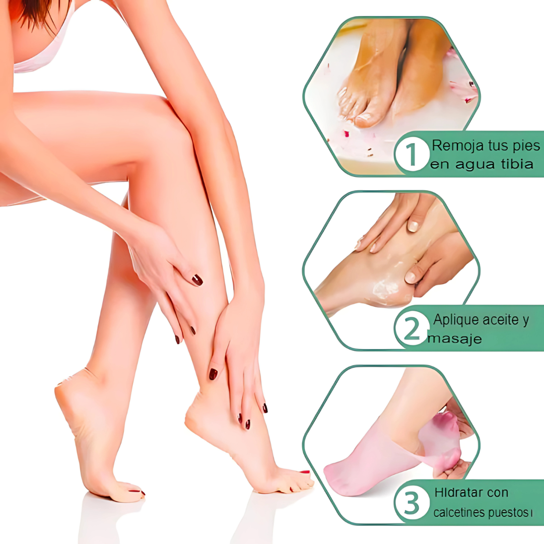Pack X2 Und. Calcetines Hidratantes HydraHeel - Camina con suavidad: pies renovados y sin asperezas.
