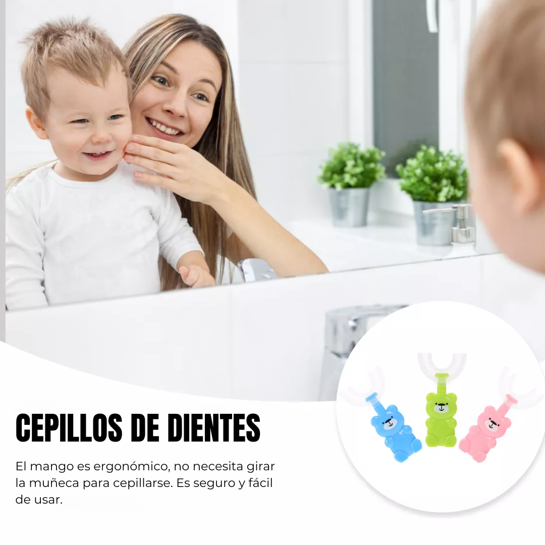 Cepillo para bebés MagicBrush U - Limpieza mágica en cada mordida, sin peleas ni enredos.