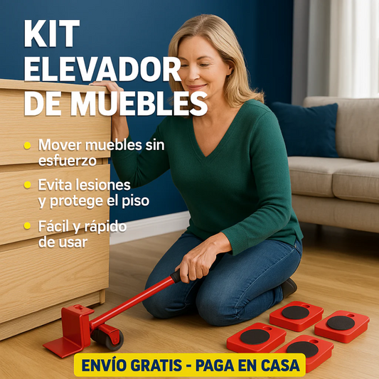 MightyMover Kit - Desliza tus muebles sin rayar el piso ni pedir ayuda