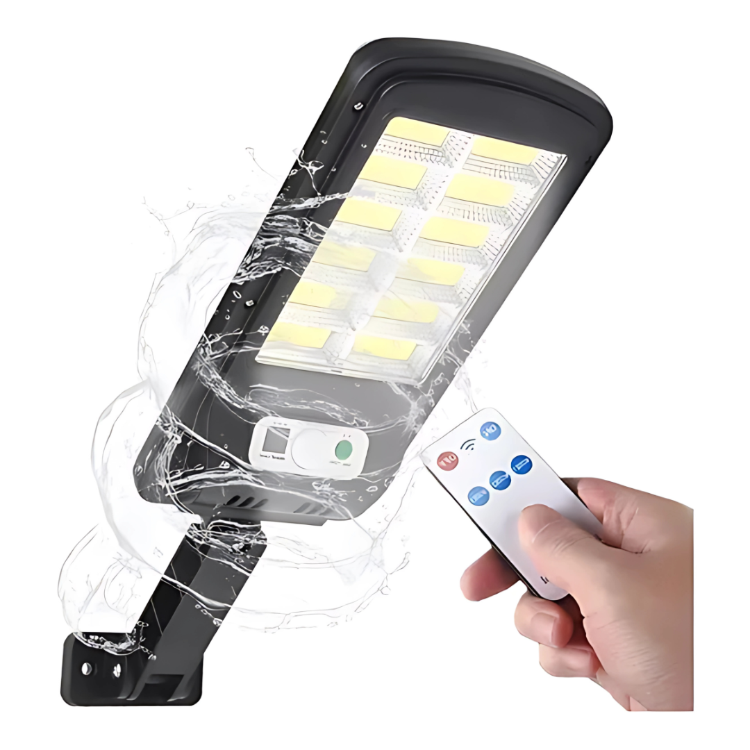 Lámpara Solar LED con Control – Ilumina exteriores sin cables ni consumo eléctrico