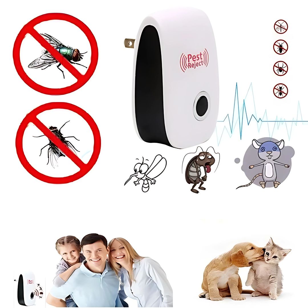 Repelente PestGuard Ultra - Protección invisible contra insectos molestos, día y noche.