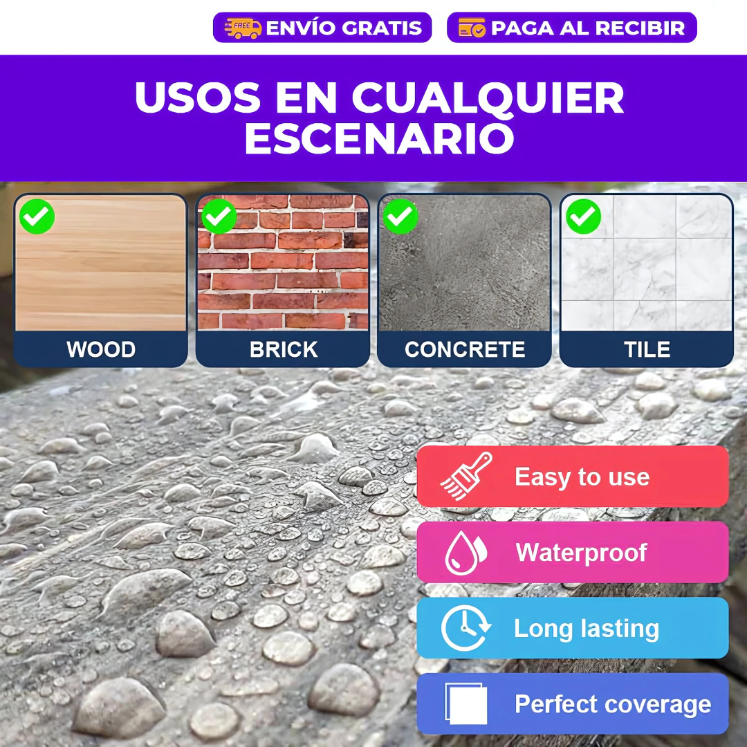 Sellador Impermeable AquaBond - La solución rápida y duradera para goteras, grietas y humedad.