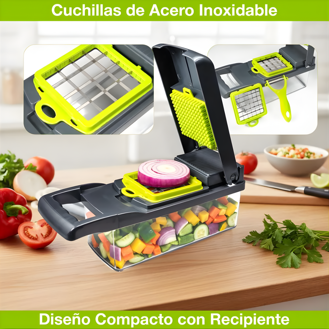 PICADOR Y CORTADOR MULTIFUNCIONAL – Cortes rápidos y cocina práctica