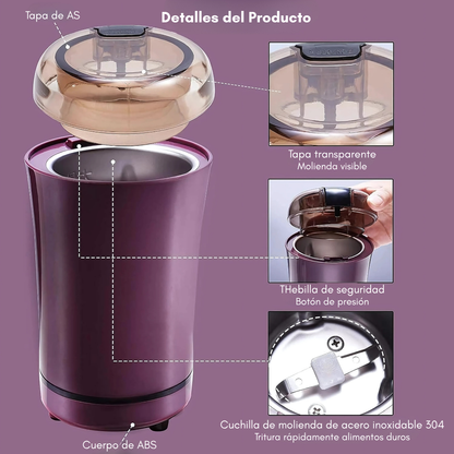 MOLINO ELÉCTRICO DE GRANOS – Tritura en segundos con potencia y precisión