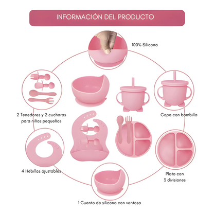 SET DE ALIMENTACIÓN PARA BEBÉ DE SILICONA – Comodidad y seguridad en cada comida