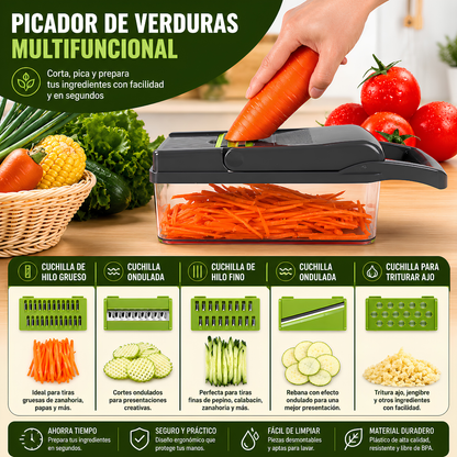 PICADOR Y CORTADOR MULTIFUNCIONAL – Cortes rápidos y cocina práctica