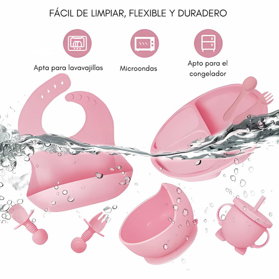 SET DE ALIMENTACIÓN PARA BEBÉ DE SILICONA – Comodidad y seguridad en cada comida