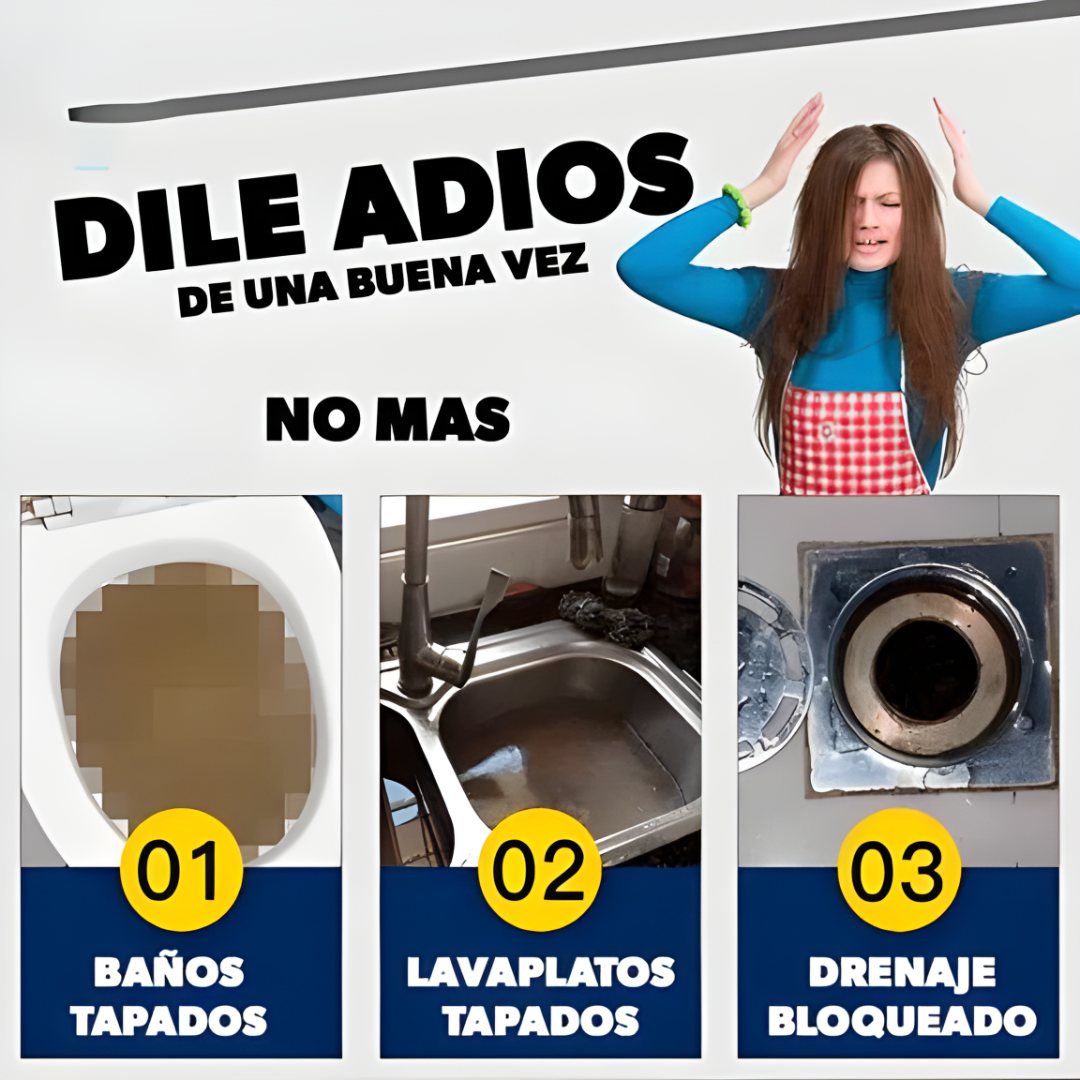 POLVO DESTAPA CAÑERÍAS — Lo que está bloqueando el desagüe desaparece en minutos, sin plomero y sin inundación