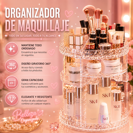 ORGANIZADOR DE MAQUILLAJE – Tu tocador siempre perfecto