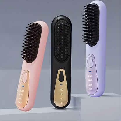 CEPILLO ALISADOR INALÁMBRICO – Cabello perfecto en minutos, sin cables y estés donde estés