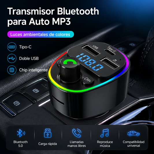 TRANSMISOR MODELO DF04 DAVIN NEGRO – Música, llamadas y carga inteligente en tu carro
