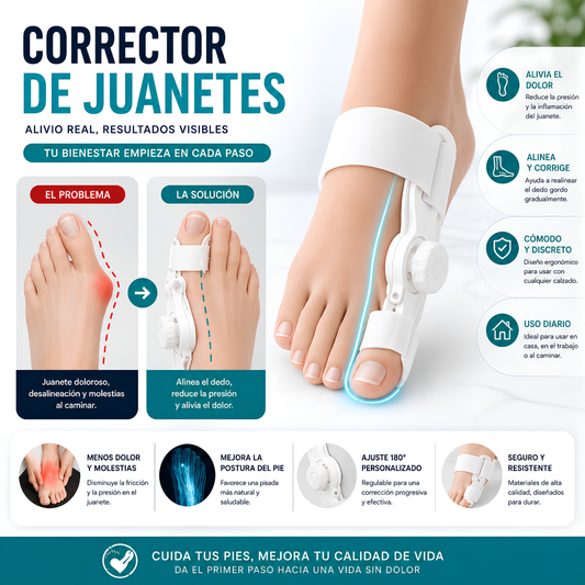 CORRECTOR DE JUANETE AJUSTABLE – Alivio y alineación diaria