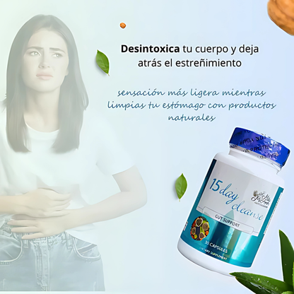 15 DAYS CLEAN – Limpieza digestiva y desintoxicación natural en cápsulas