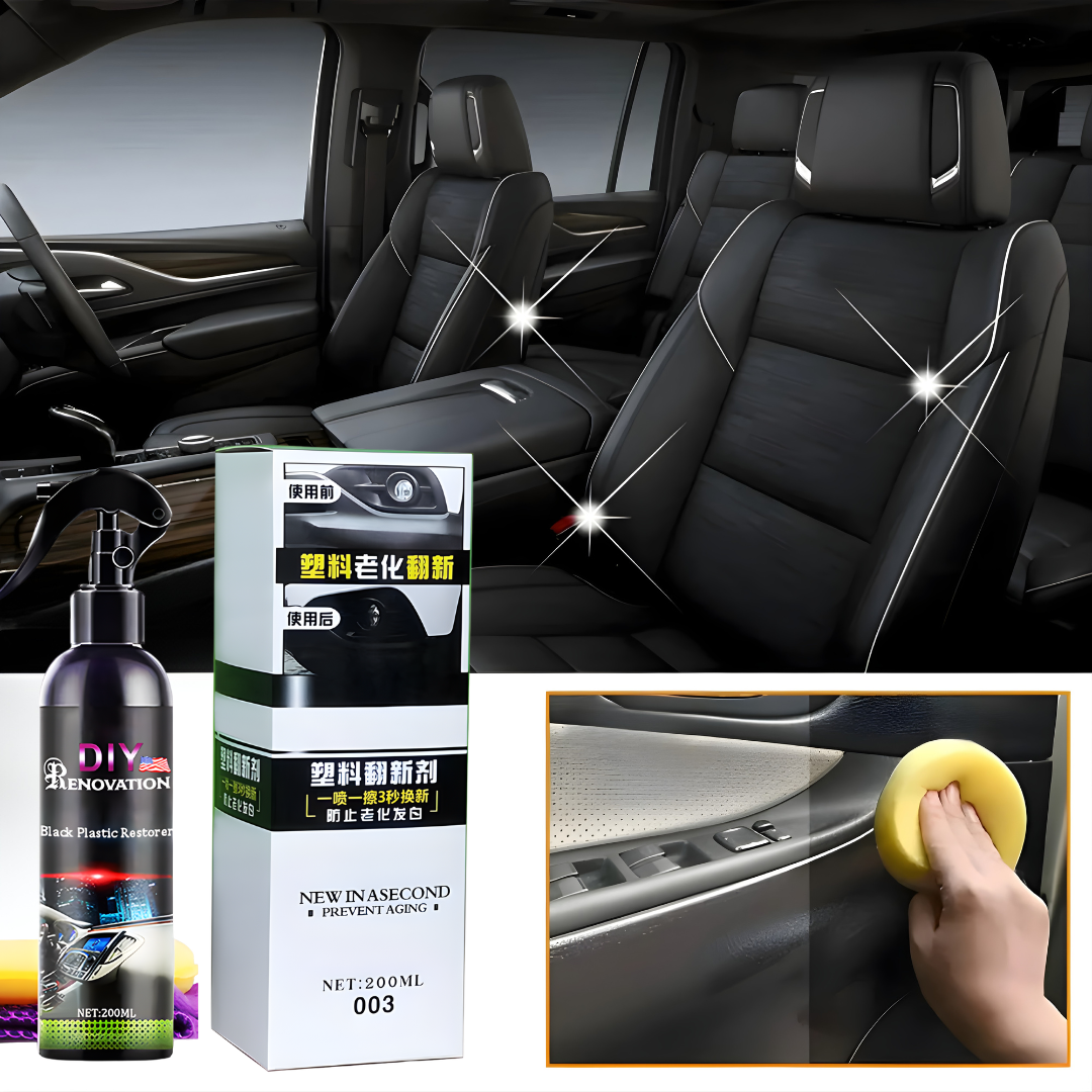 LIQUIDO RESTAURADOR DE PARTES NEGRAS – Recupera el color original, renueva tu vehículo y luce como nuevo en minutos