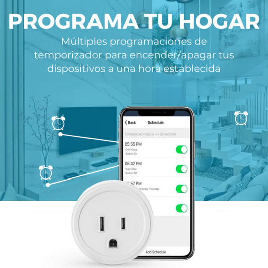 TOMA INTELIGENTE WIFI TUYA SMART — Controla tu hogar desde cualquier lugar del mundo