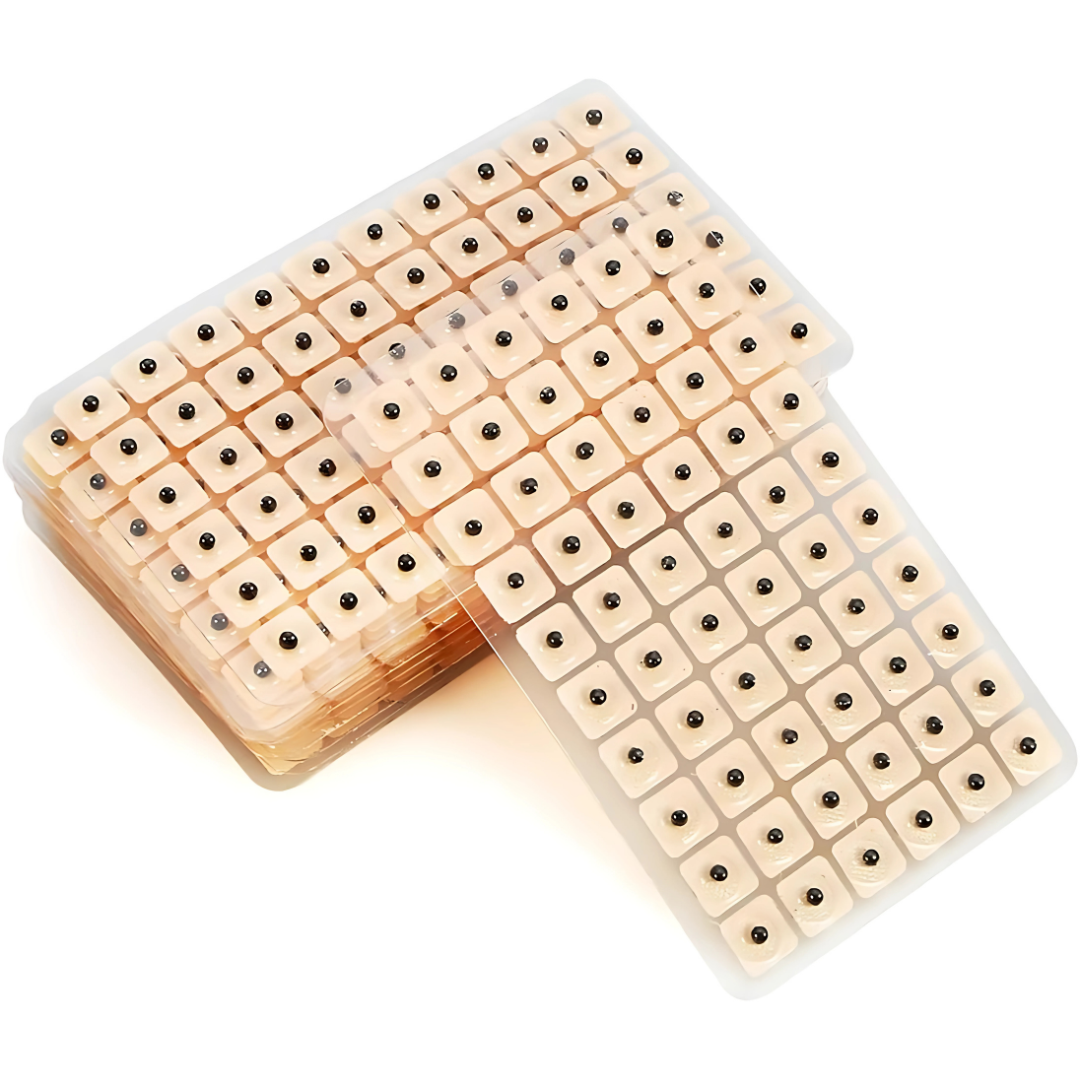 BALINES MAGNÉTICOS PARA ACUPUNTURA (240 PARCHES) – Alivio natural con estimulación auricular sin agujas