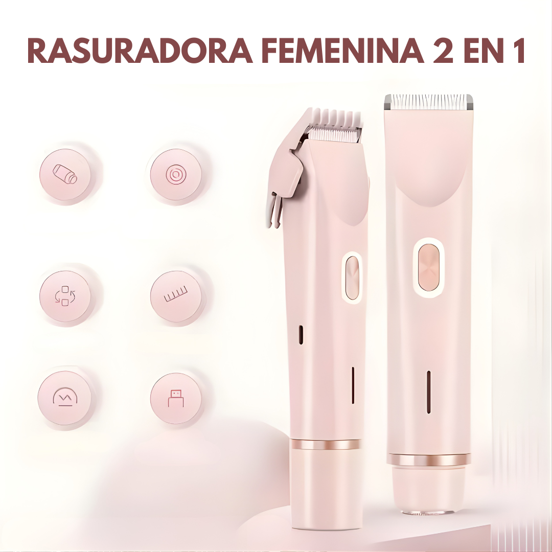 RASURADORA FEMENINA 2 EN 1 – Depilación suave, precisión y cuidado para tu piel
