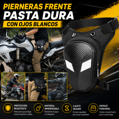 PIERNERAS FRENTE PASTA DURA CON OJOS BLANCOS — Diseño agresivo y espacio real para tu moto