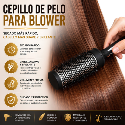 CEPILLO DE PELO PARA BLOWER – Ondas definidas con secador