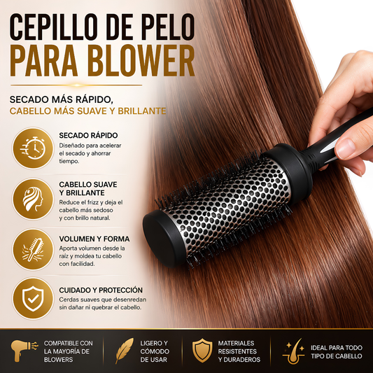 CEPILLO DE PELO PARA BLOWER – Ondas definidas con secador