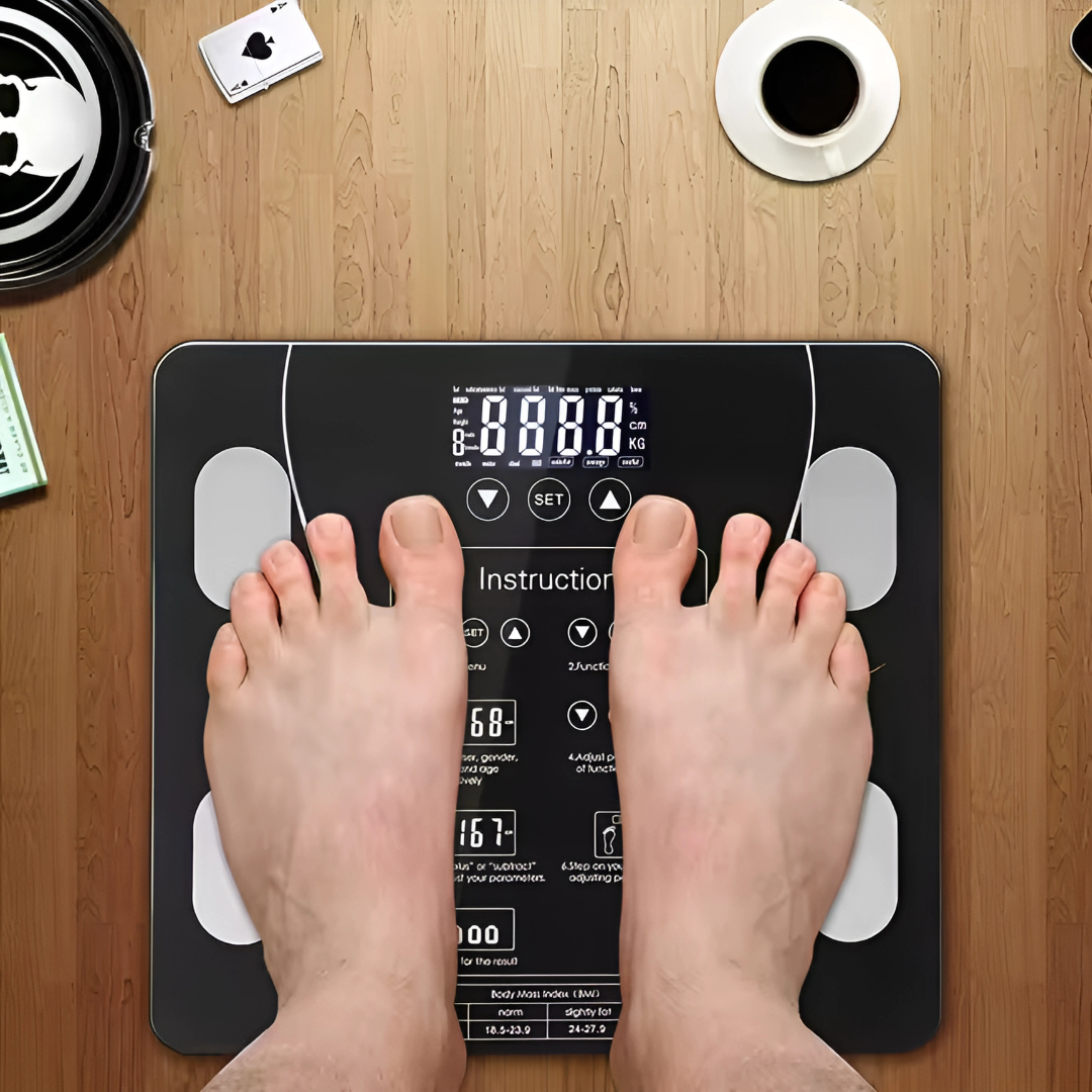 BÁSCULA DIGITAL INALÁMBRICA – Mide tu progreso con precisión y tecnología