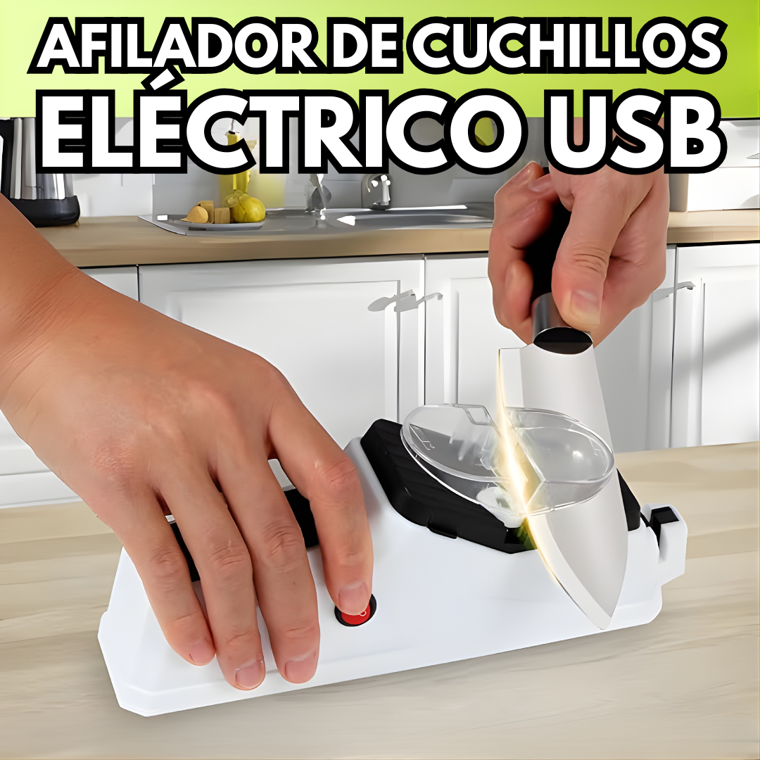 AFILADOR DE CUCHILLOS ELÉCTRICO USB – Corte preciso, filo perfecto y cocina sin esfuerzo