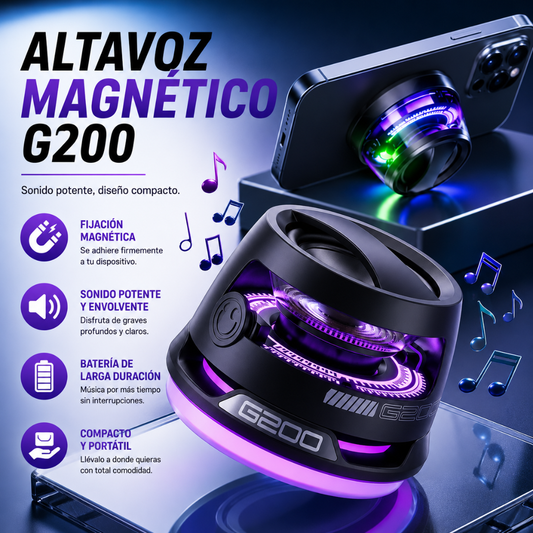 ALTAVOZ MAGNÉTICO G200 – Sonido potente donde quieras