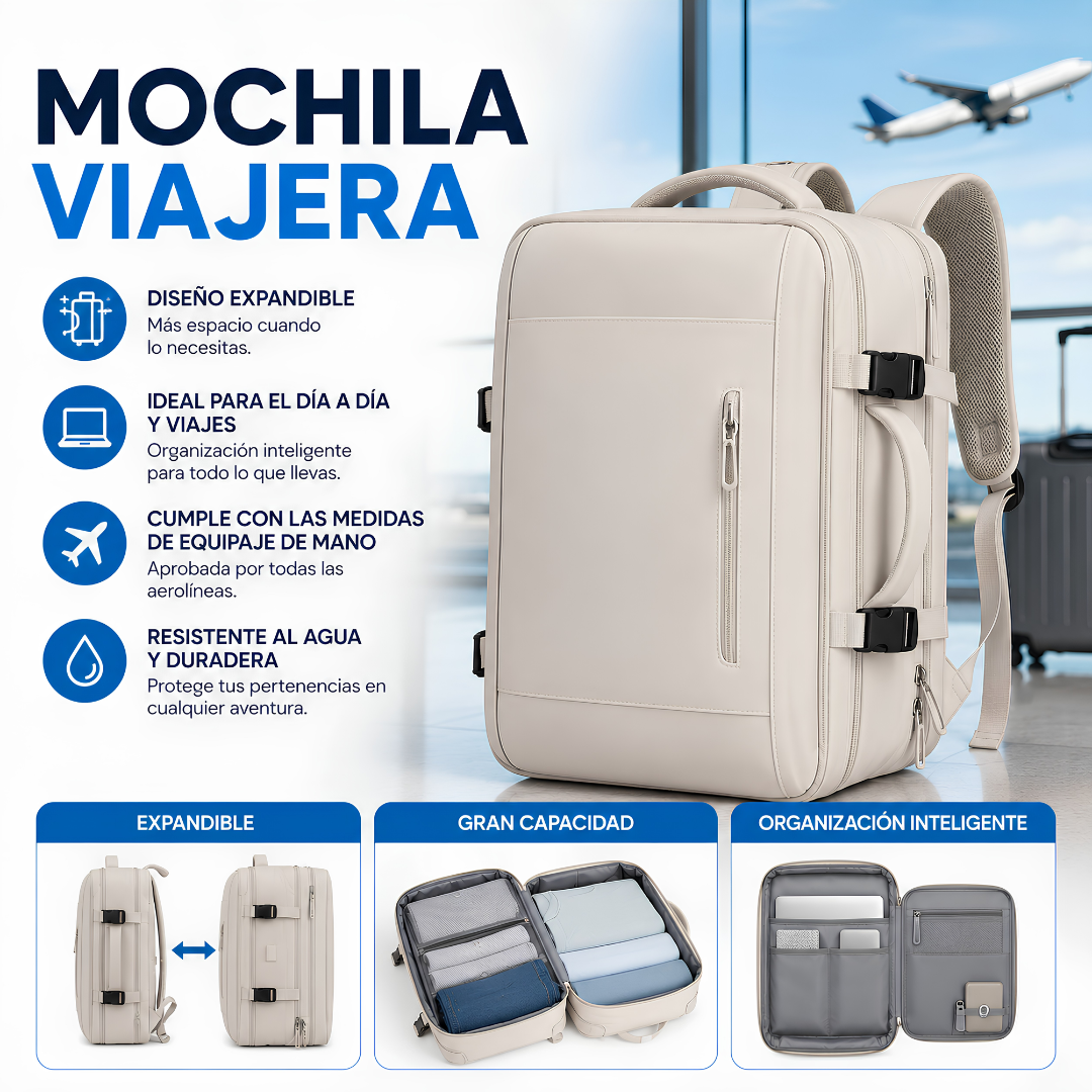 MOCHILA VIAJERA – Expansible para viaje