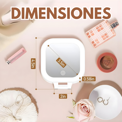 MINI ESPEJO DE MAQUILLAJE SURTIDO CON LUZ LED MAKEUP MIRROR – Precisión total, iluminación perfecta y retoques impecables en cualquier momento