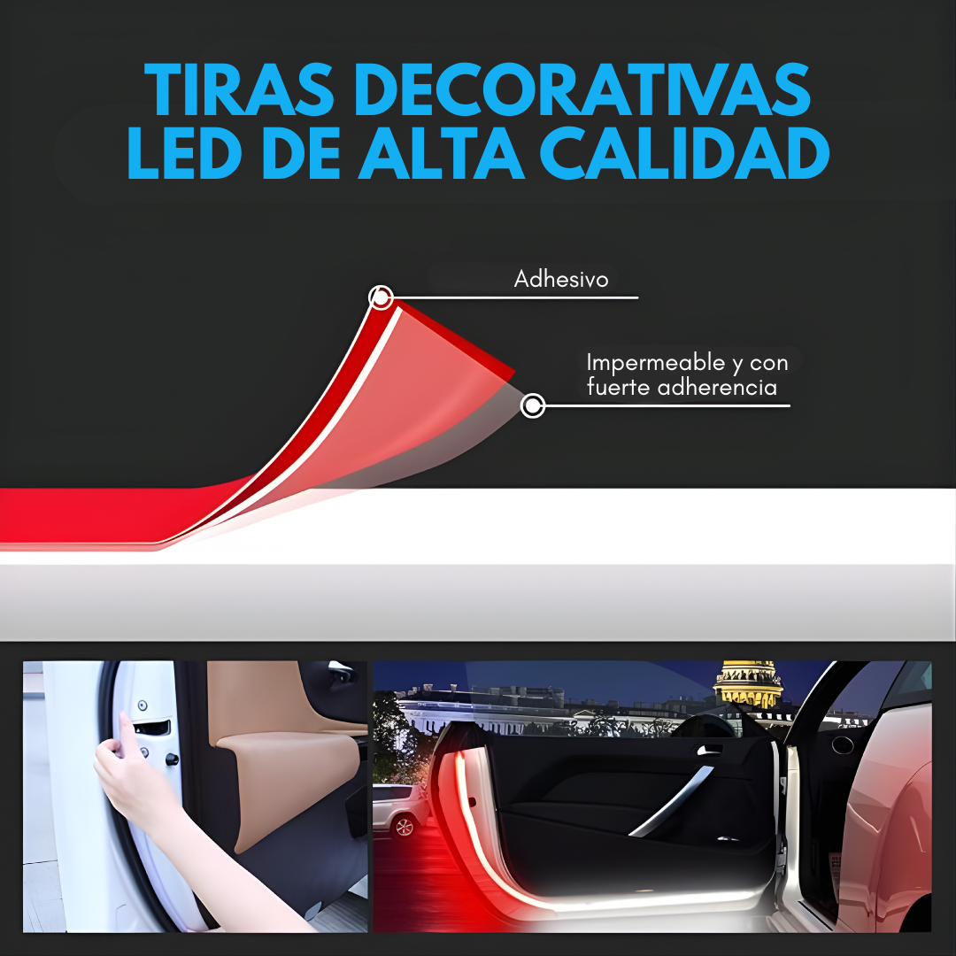 SET DE 2 TIRAS LED PARA CARRO – Iluminación moderna, ambiente personalizado y estilo único en cada trayecto