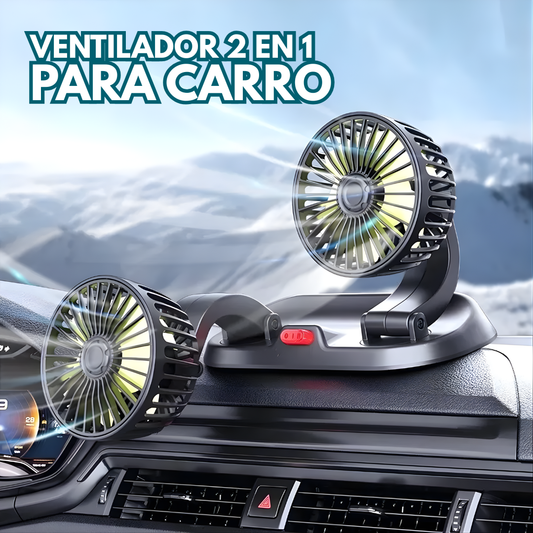 VENTILADOR 2 EN 1 PARA CARRO – Frescura inmediata, circulación eficiente y comodidad en cada trayecto