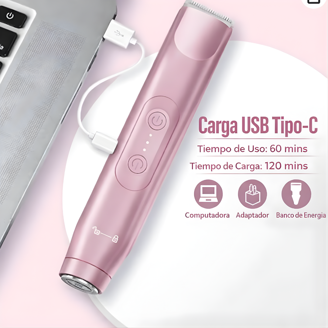 RASURADORA ELÉCTRICA PARA DAMA 2 EN 1 – Depilación suave, precisión total y cuidado para tu piel