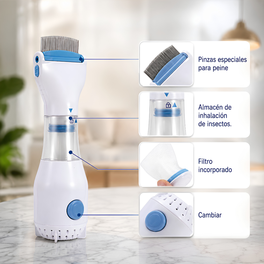 ASPIRADOR DE PIOJOS – Eliminación segura, sin químicos y cuidado delicado para los más pequeños
