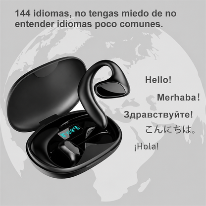 AUDIFONO CON MICROFONO Y AUDIO TRADUCTOR — Música, llamadas y traducción en tiempo real, todo en el mismo audífono