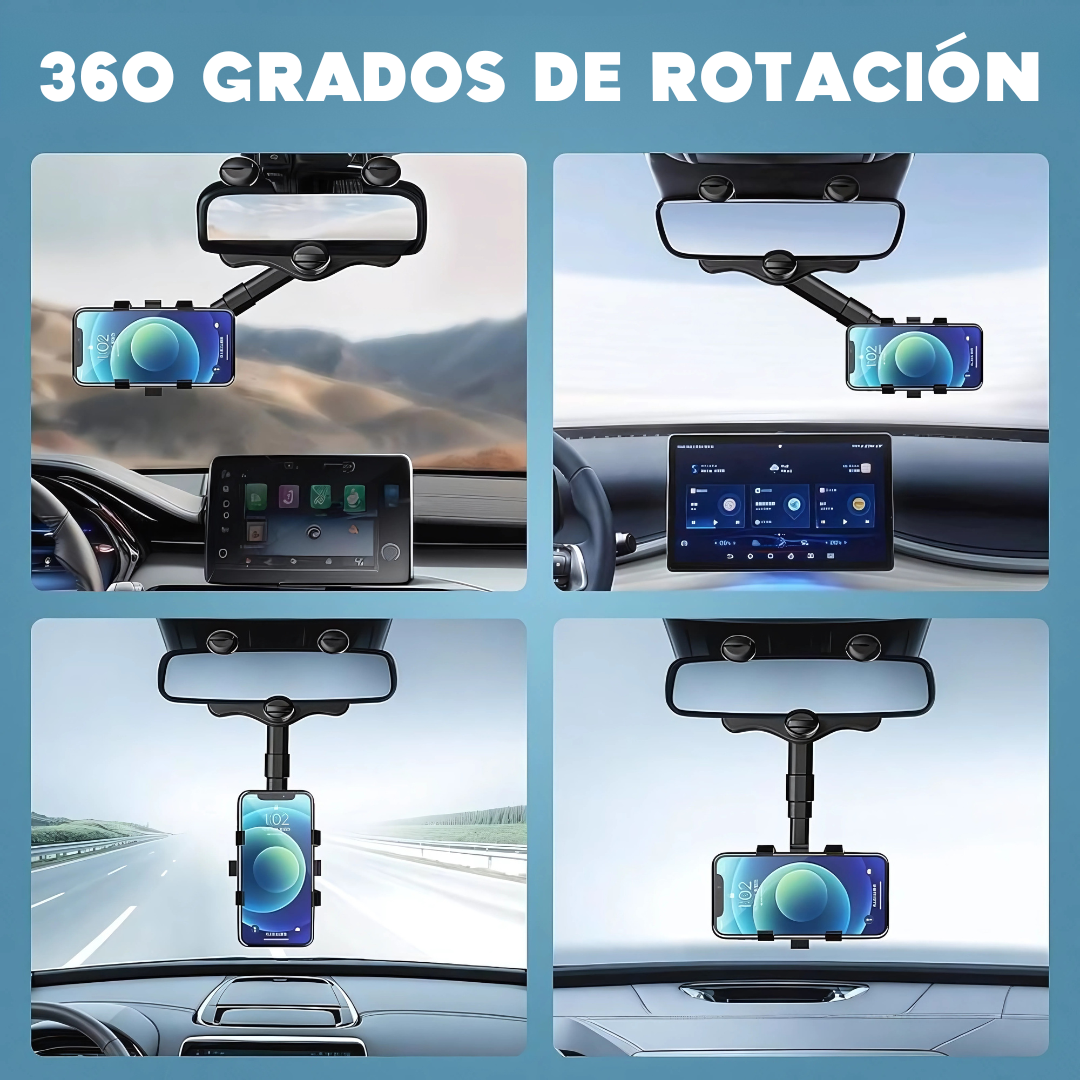 SOPORTE DE TELEFONO PARA AUTO – Navegación segura, visión clara y control sin distracciones al conducir
