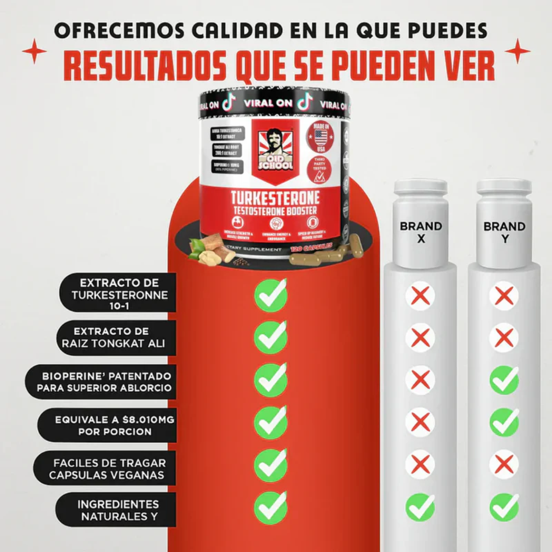 TUKESTERONE OLD SCHOOL – Potencia natural, rendimiento optimizado y apoyo muscular avanzado