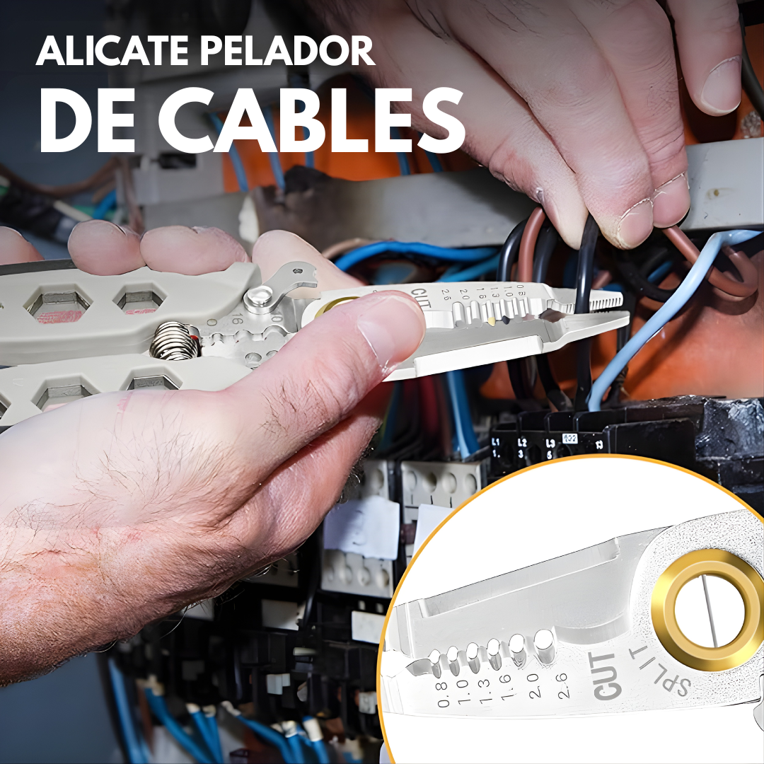 ALICATE PELADOR DE CABLES – Corte preciso, pelado seguro y trabajo eléctrico más eficiente