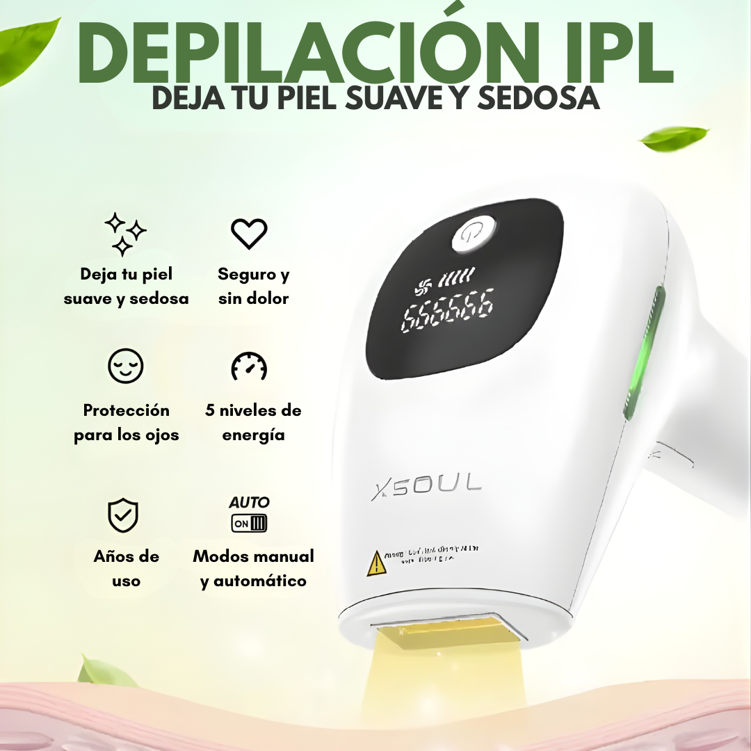 DEPILADORA LASER IPL (LUZ PULSADA INTENSA) – Piel suave y sin vello desde casa, sin dolor ni salones