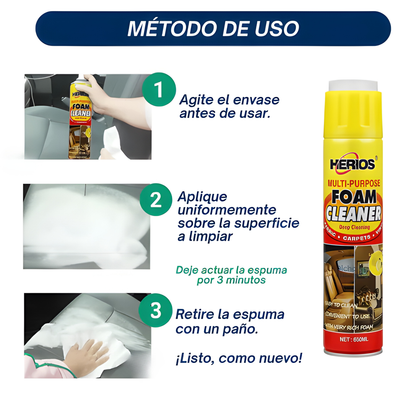 ESPUMA LIMP MULT – Limpieza profunda automotriz, espuma activa y acabado profesional
